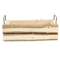 Kasten Holz rechteckig 2 Griffe Kasten Holz rechteckig 2 Griffe