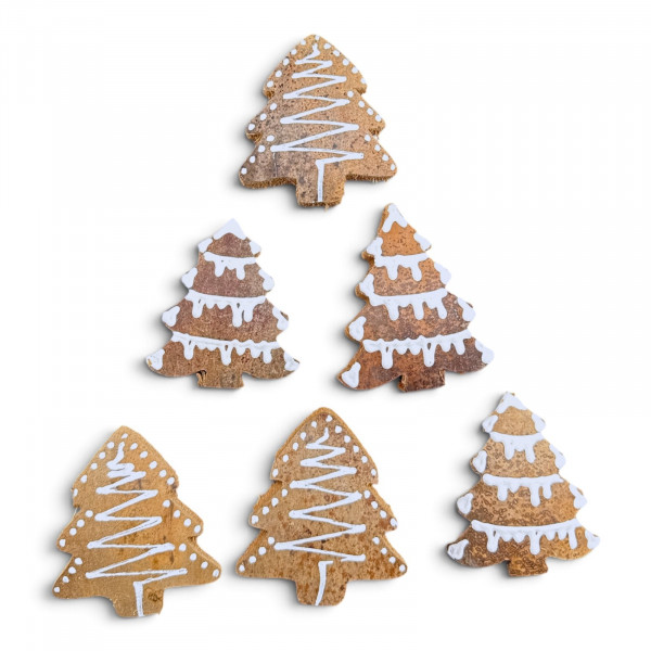 Kokos-Weihnachtsbaum handbemalt