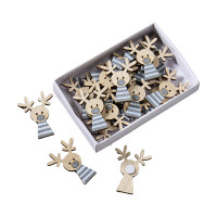 Holz-Hirsche mit Klebepunkt Holz-Hirsche mit Klebepunkt