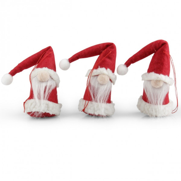 Stoff-Nikoläuse am Hänger 3f sort.