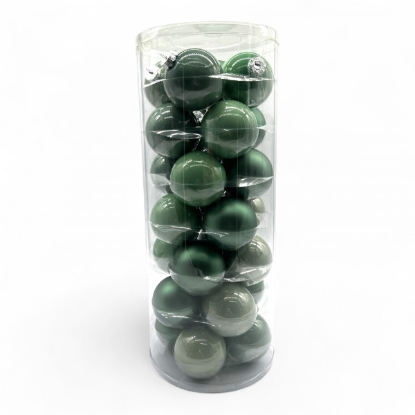 Glaskugeln D8cm a 28 Stk. in Plastikdose