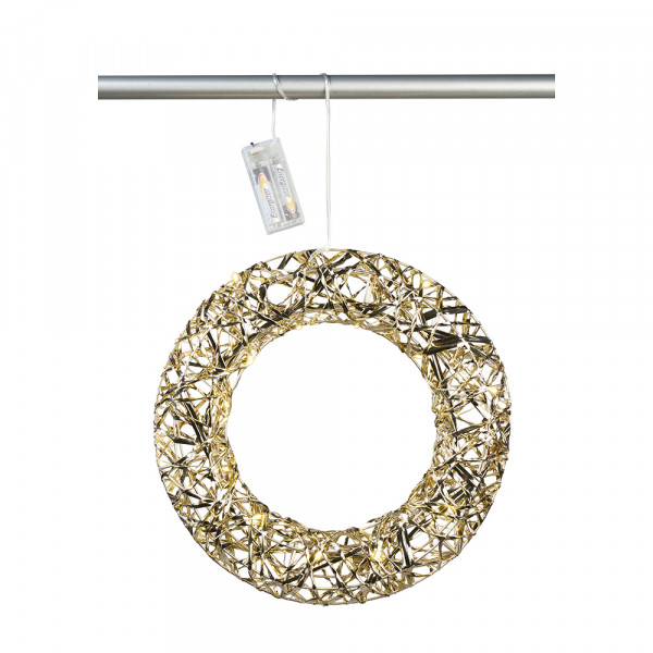 Vorbestellung: (311) LED Drahtkranz m/T,20LED,2xAA