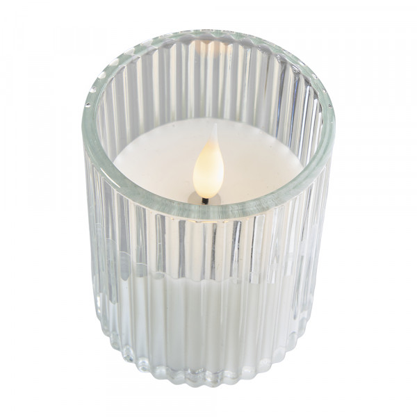 Vorbestellung: (601) LED Kerze Glas Wachs 2AAA Batterien