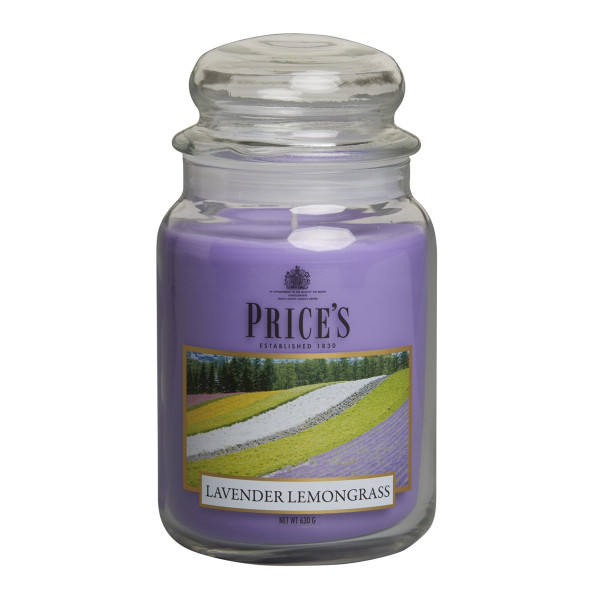 LARGE JAR Kerze 630g Lavender &amp; Lemongrass