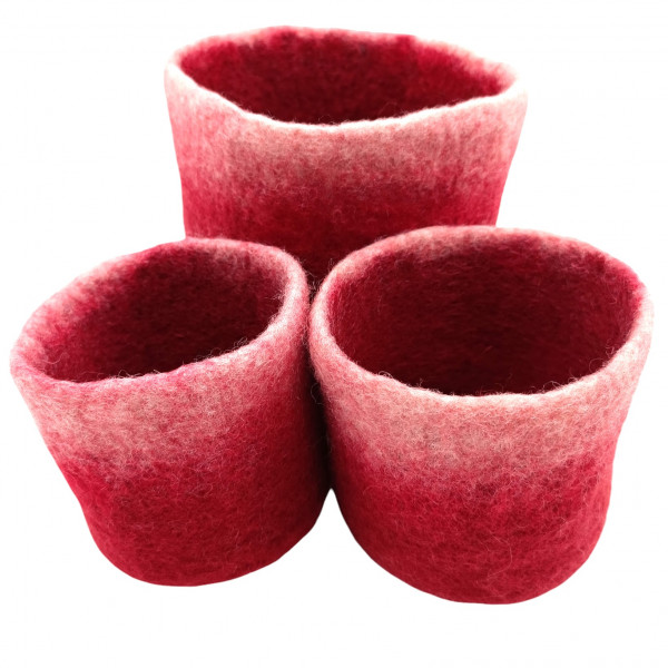 Übertopf aus Wolle Set/3