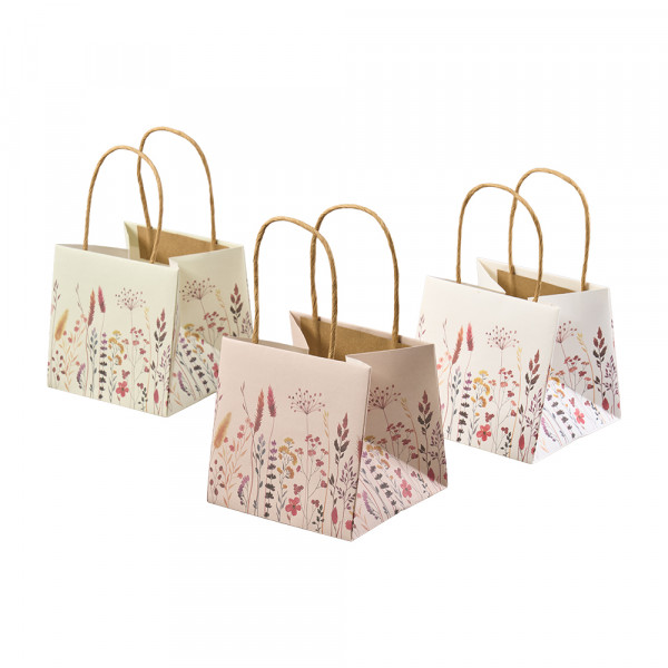 Vorbestellung: (240) Papier Tasche "Blumen" 3f sot.