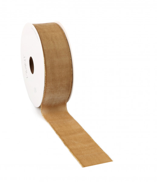 Samtband Velvety mit Goldrand