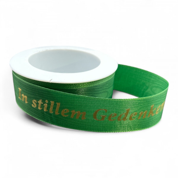 Moire-Trauerband mit Goldschrift &quot;In Stillen Gedenken&quot;