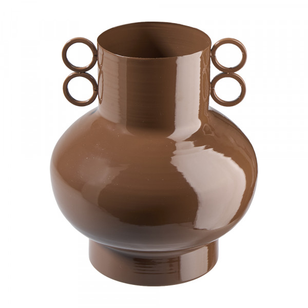 Vase Metall mit Ringen x4