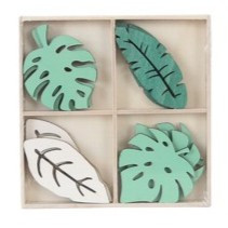 Holz-Streuer Blatt mix in Box