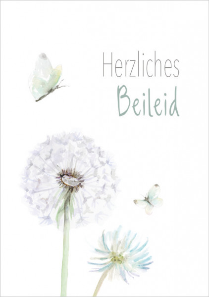 Trauerkarte MINI &quot;MD&quot;-&quot;Herzliches Beileid&quot;