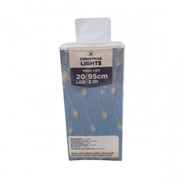 Hit-Preis Mikro-Lichterkette 20 Lichter 2 AA Batt