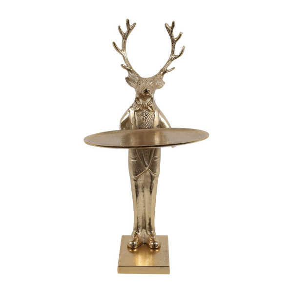 Metall-Hirsch mit Tablett