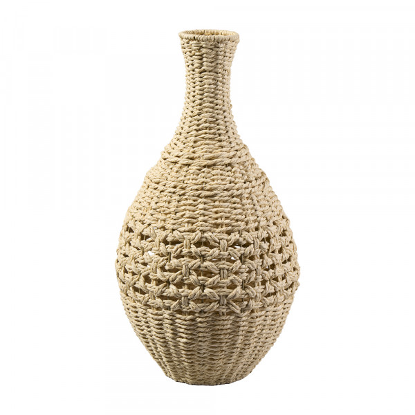 (131) Korb-Vase geflochten