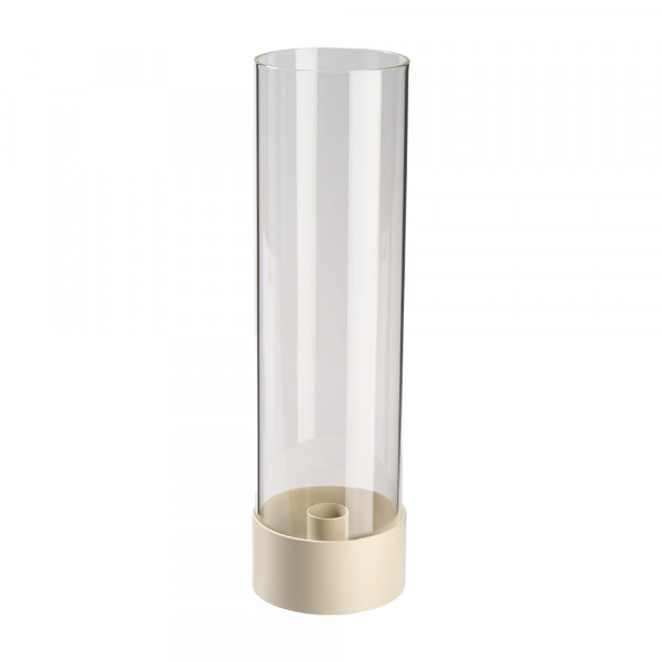Vorbestellung: (454) Stabkerzenhalter,Metall,mit Glas