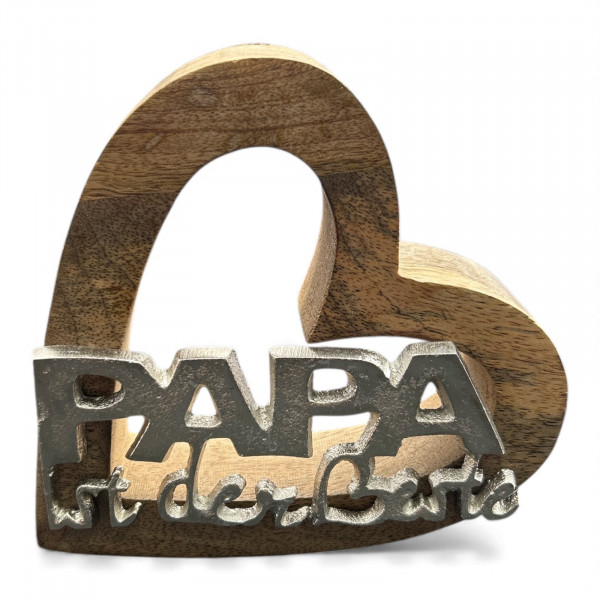 Holzherz mit Schriftzug &quot;Papa&quot;