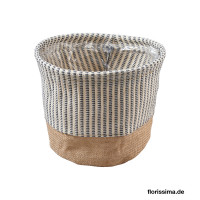 Leinenübertopf mit Folie Leinenübertopf mit Folie