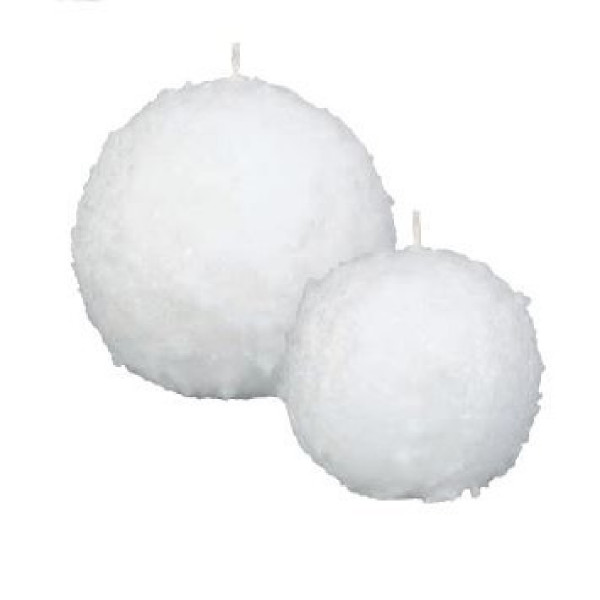 Kugelkerze "Schneeball"
