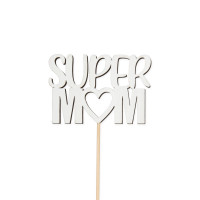 Holz-Stecker "SUPER MOM" Holz-Stecker "SUPER MOM"