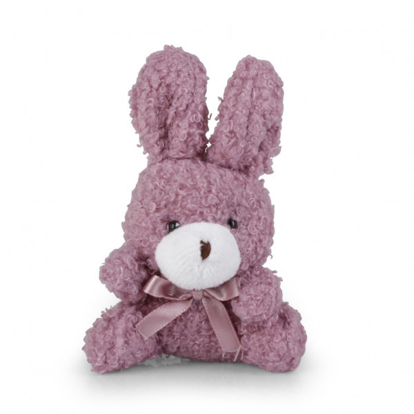 Stoff-Hase mit Schleife und Kugelkette