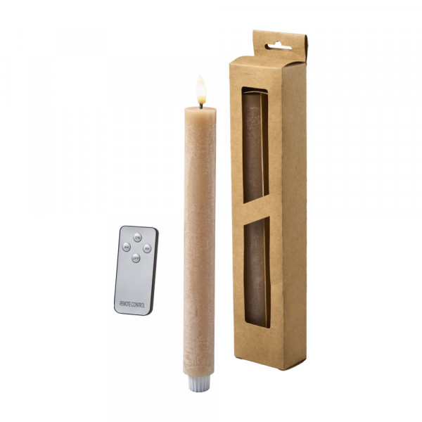 LED-Stab Rustikkerze mit Remote und Timer
