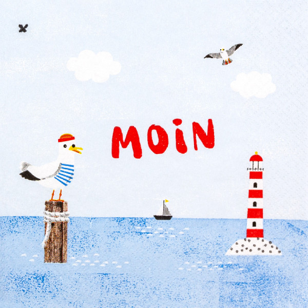 20 Servietten "Moin"