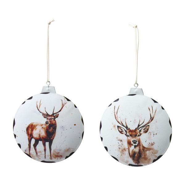 (385) Metall-Ornament "Hirsch" 2f sort.