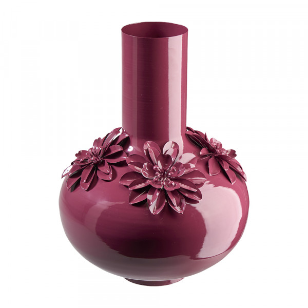 Metallvase &quot;Purple-Flower&quot;