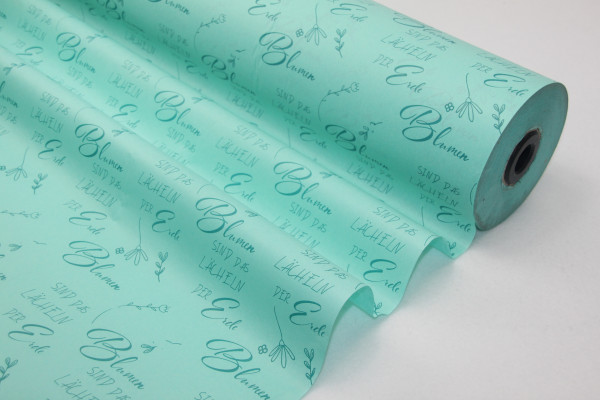 Papier auf Rolle "Blumen sind das Lächeln.."
