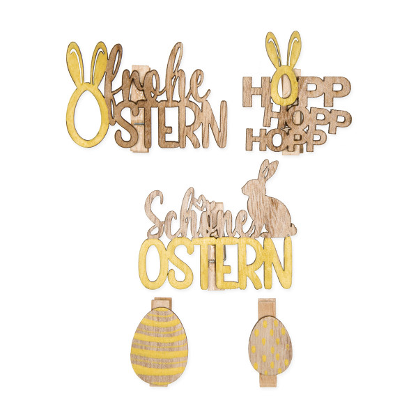 Deko-Holzklammern "Ostern"