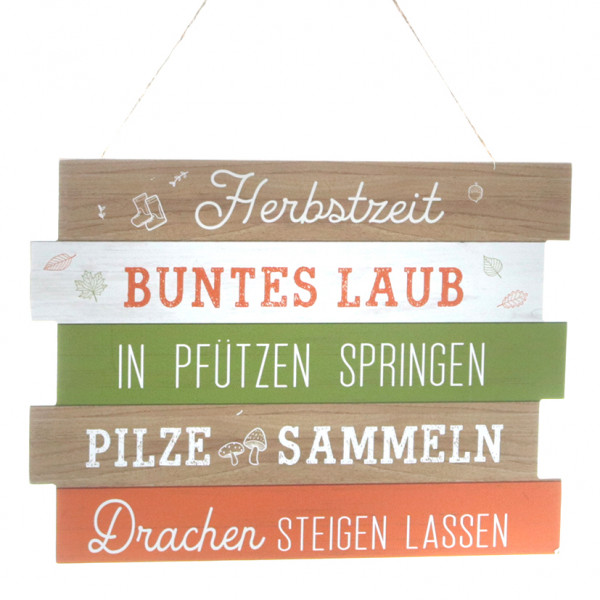 Holz-Schild &quot;Herbstzeit&quot;