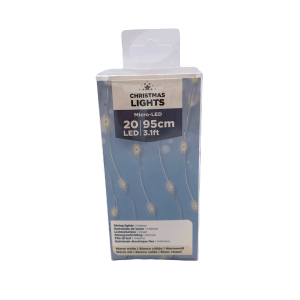 Hit-Preis Mikro-Lichterkette 20 Lichter 2 AA Batterien