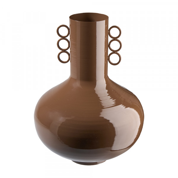 Vase Metall mit Ringen x6
