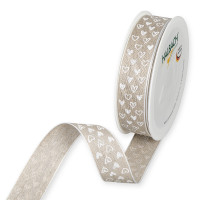 Leinen-Druckband"Herzen" Leinen-Druckband"Herzen"