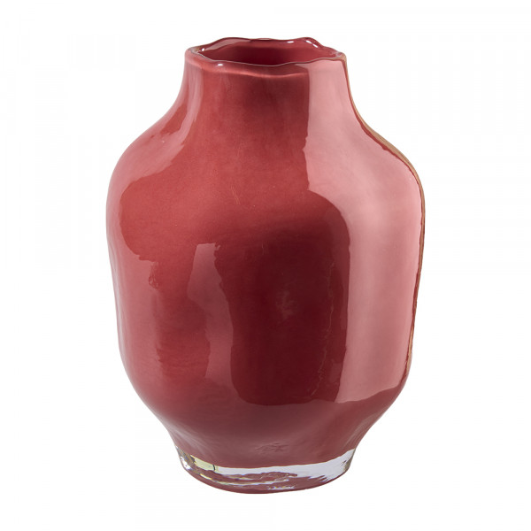 (553) Vase Glas bauchig