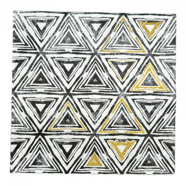 Serviette Triangles black