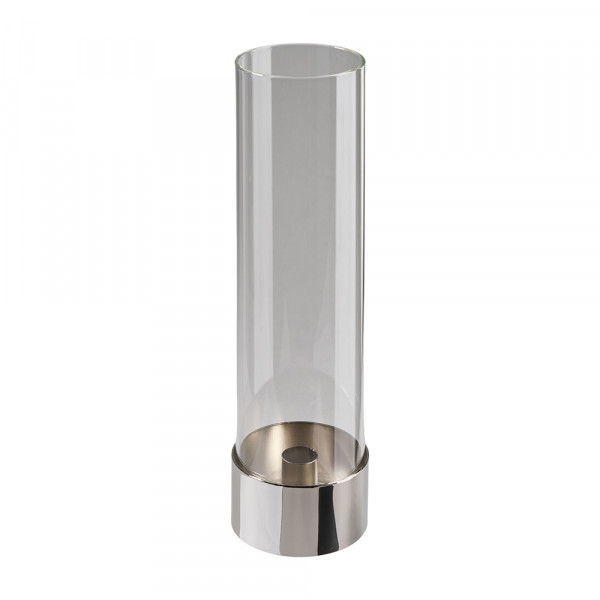 Vorbestellung: (334) Stabkerzenhalter,Metall,mit Glas