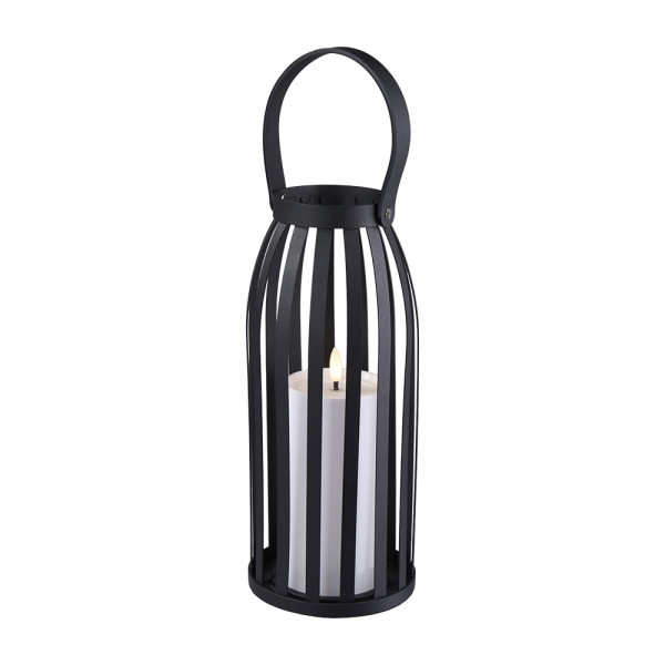 Vorbestellung: (025) Metall-Laterne mit LED Kerze Outdoor