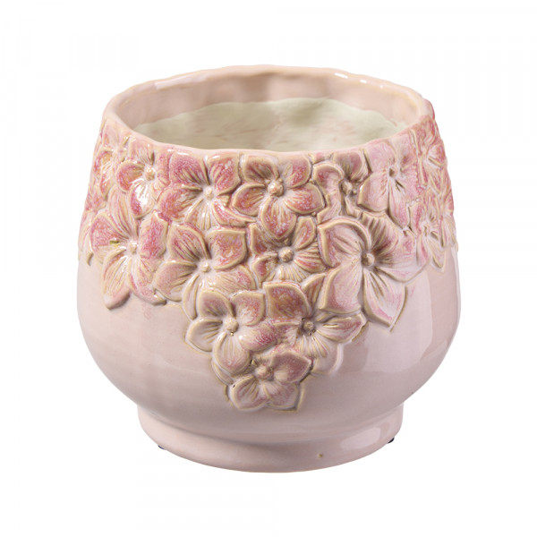 Vorbestellung: (227) Keramiktopf "Blüten" -D13cm