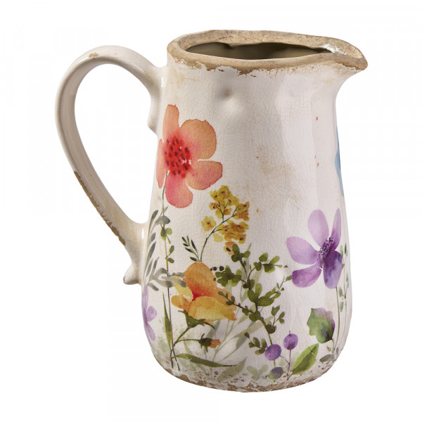 Vorbestellung: (251) Keramikkanne "Blumen"