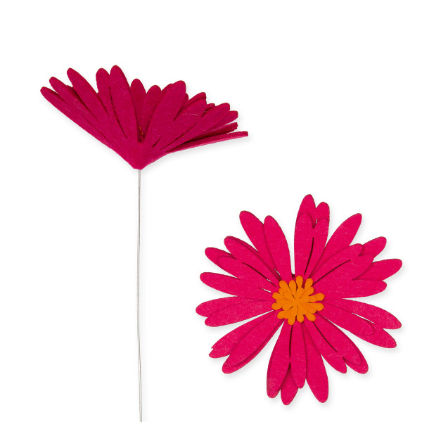Filz-Outdoor Stecker "Blume"
