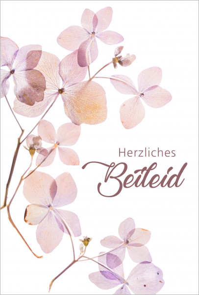 Trauerkarte mit Kuvert "Herzliches Beileid"