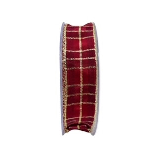 Stoffband "Weihnachtskaro"