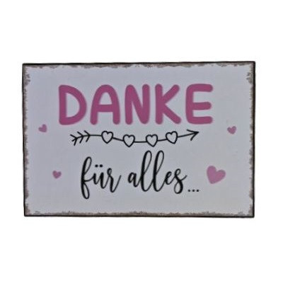 Metall-Schild &quot;Danke für alles&quot;