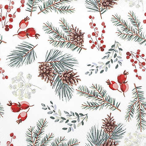 20 Servietten "Winter Botanicals"