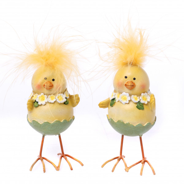 Poly-Huhn m. Blume 2 sort