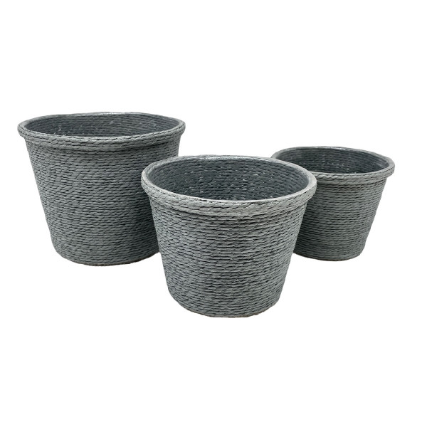 Papiertopf in Strickoptik mit fester Innenfolie