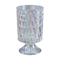 Glas Pokal rund irisierend Glas Pokal rund irisierend