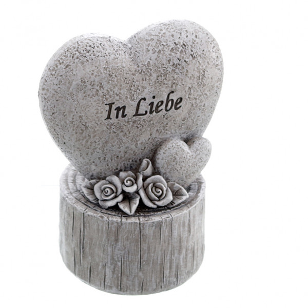 Poly-Herz a Stamm m Rosen &quot;In Liebe&quot;