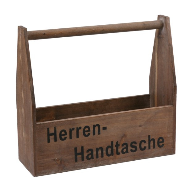 Holz-Bügelkiste &quot;Herren-Handtasche&quot;